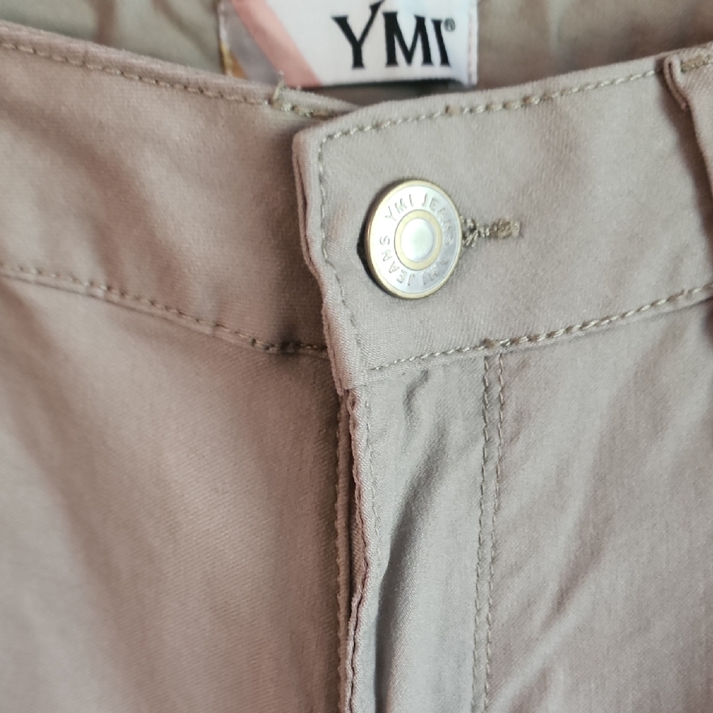 YMI Women's Beige Chino Pants - Straight Leg - Picture 2 of 7